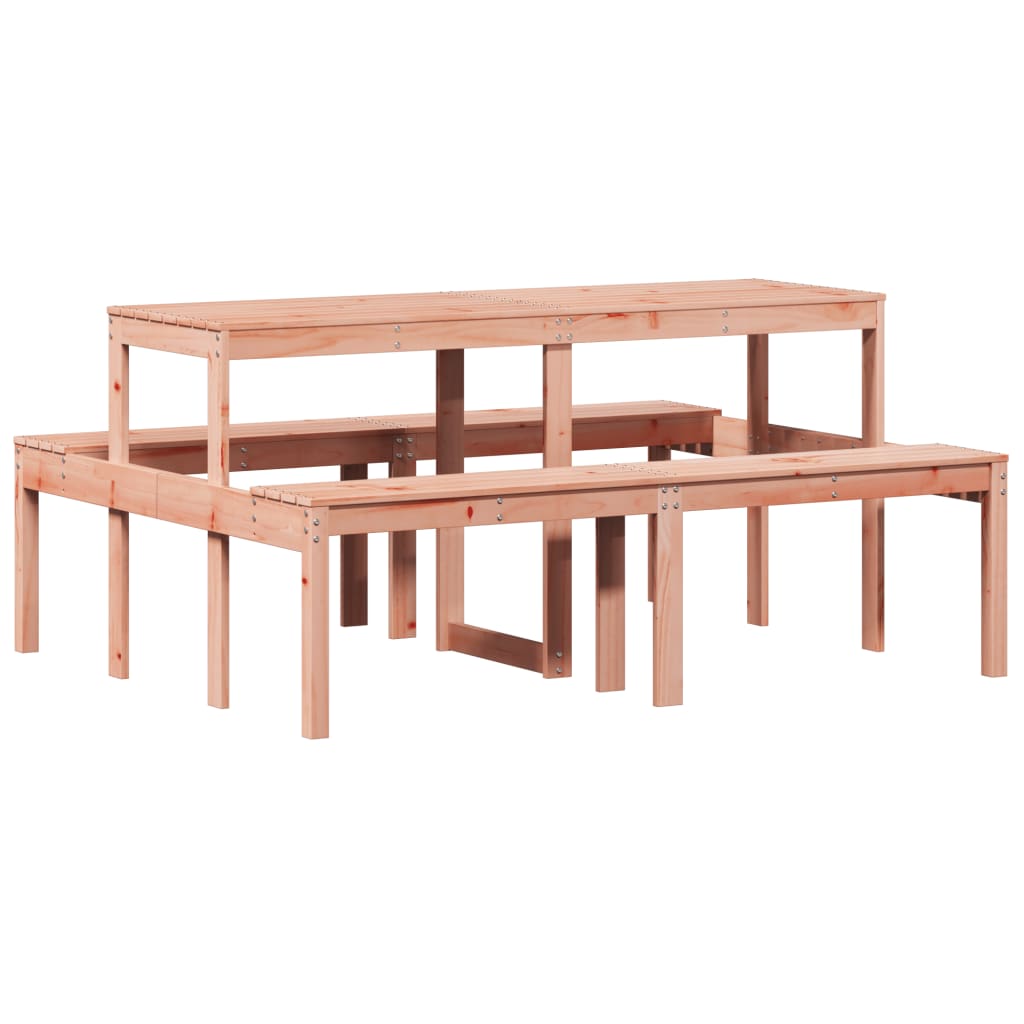vidaXL mesa de pícnic madera maciza douglas 160x134x75 cm