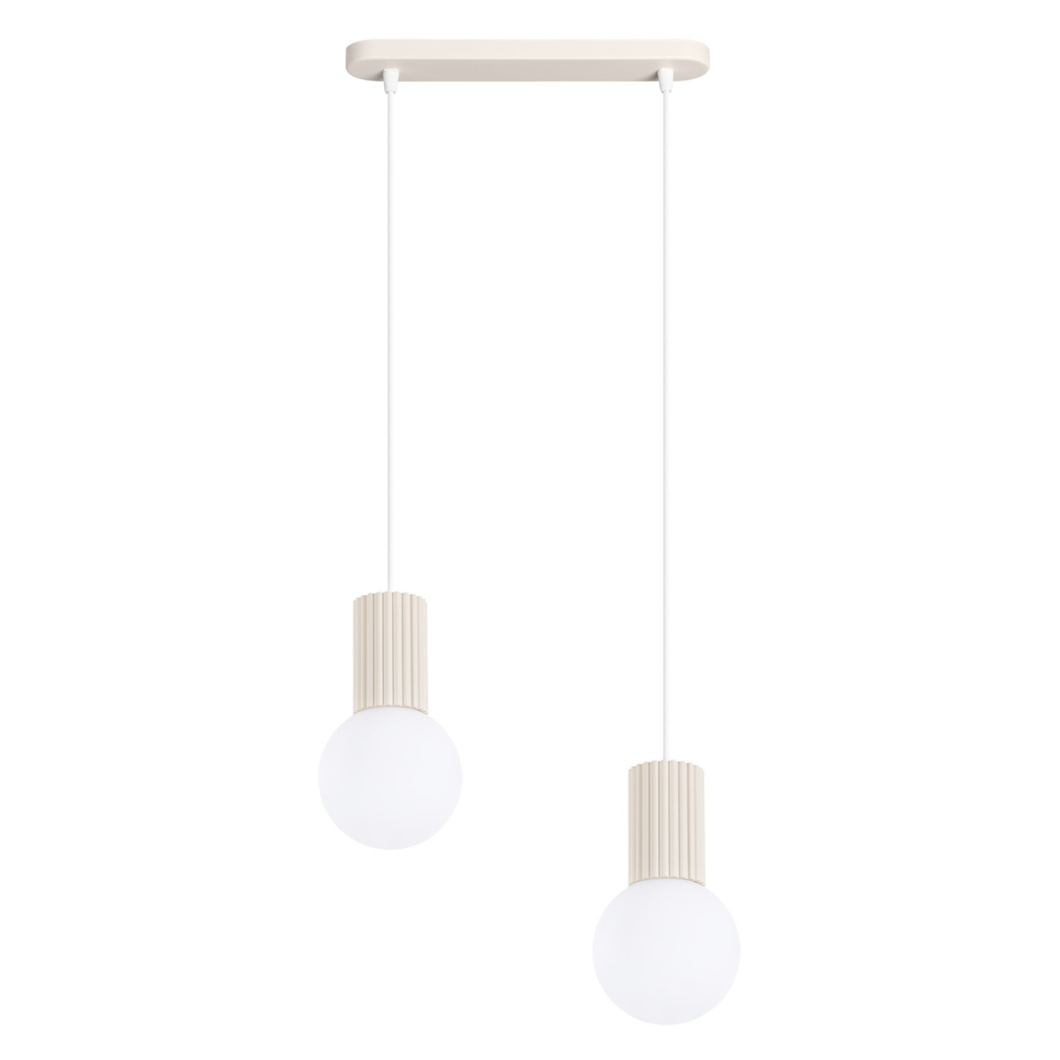 Lámparas colgantes halo 2 beige aluminio/vidrio 33.5x120x6cm