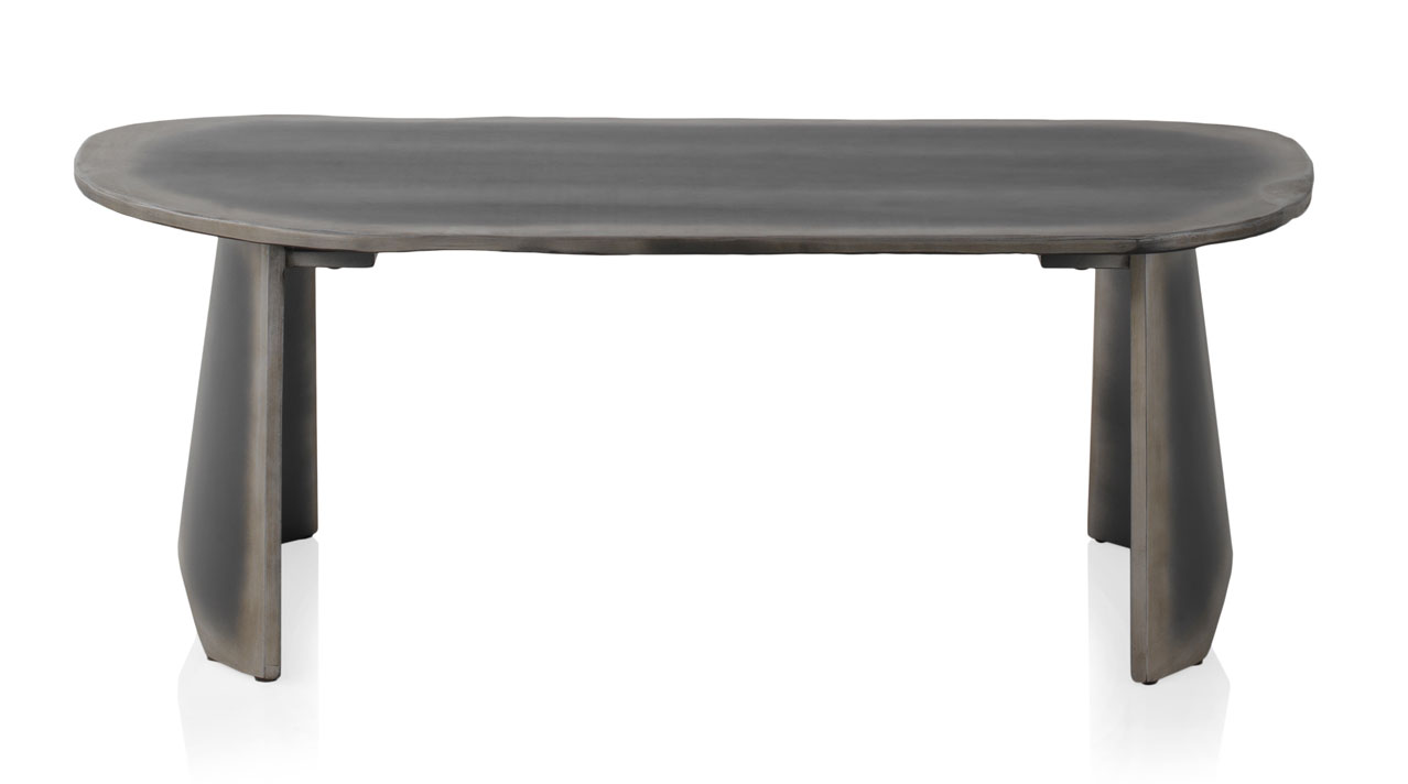 Mesa de centro lacada en color metalizado, 120x60x43cm