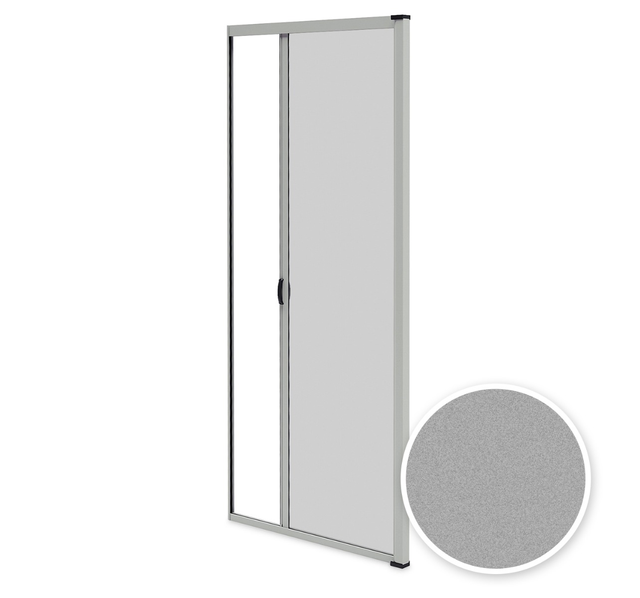 Mosquitera enrollable para puerta 140x230 cm - gris texturado