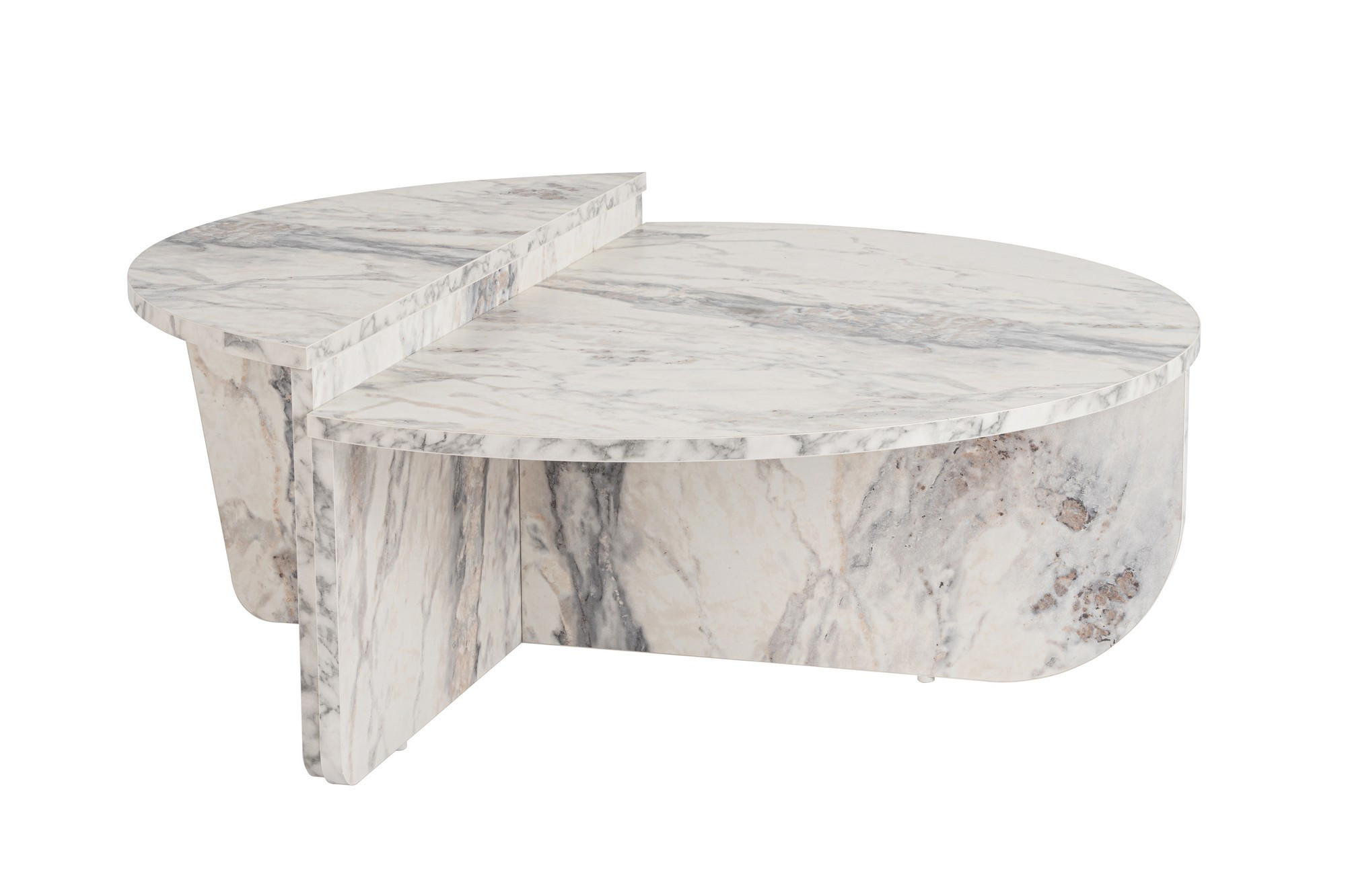 Mesa de centro de madera <<orion>> 90 x 60 x 30 cm - mármol de freesia