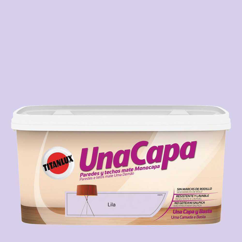 Pintura color una capa lila 4l