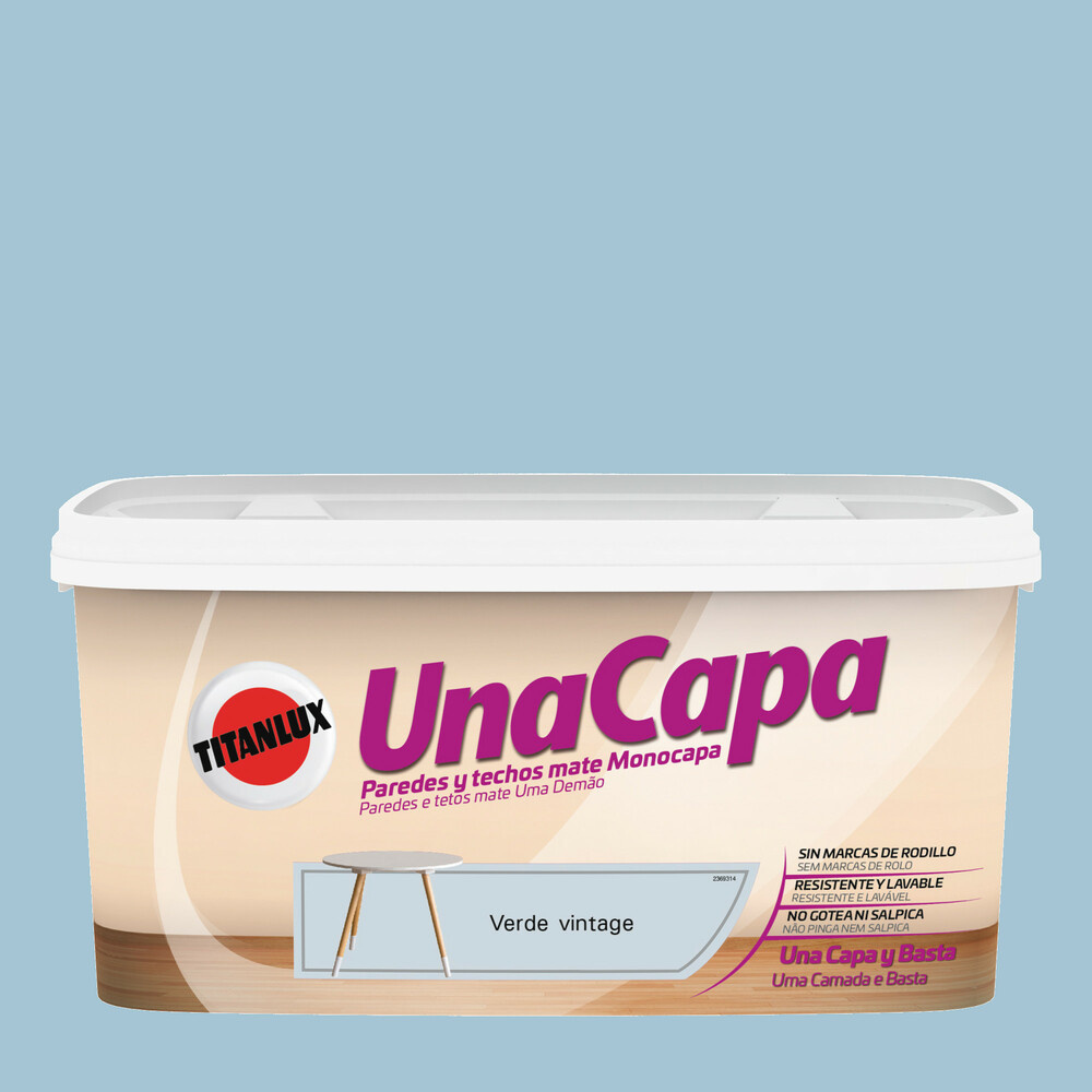 Pintura color una capa verde vintage 4l