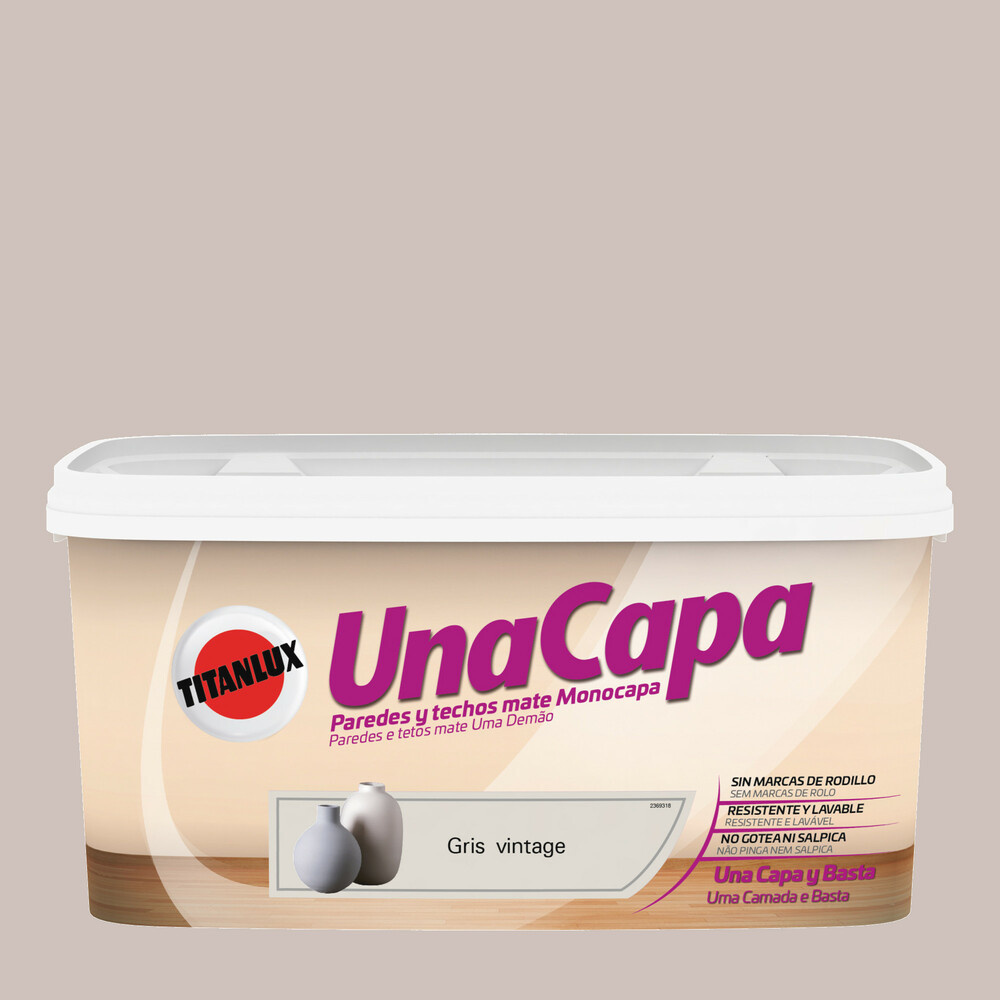 Pintura color una capa gris vintage 4l