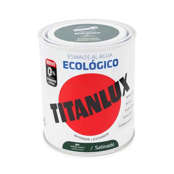 Esmalte titanlux ecológico satinado verde mayo 750ml