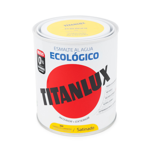 Esmalte titanlux ecológico satinado amarillo luminoso 750ml