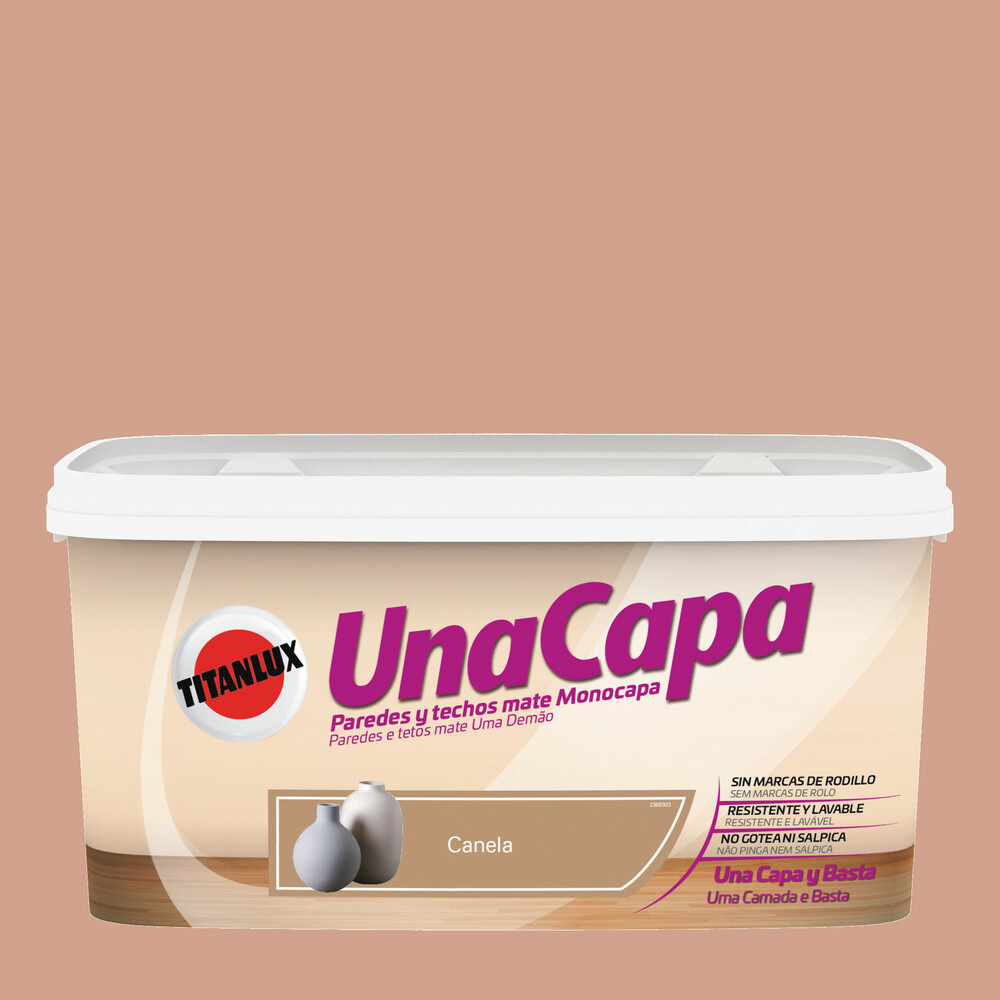 Pintura color una capa canela 4l