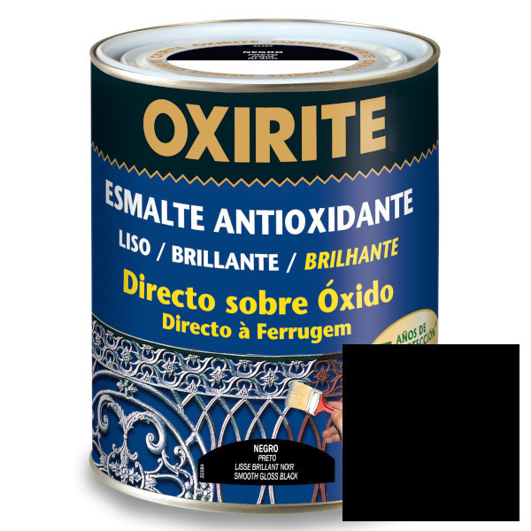 Esmalte antioxidante liso negro brillante oxirite 750 ml