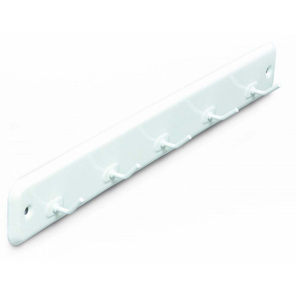 Perchero metal 5 ganchos blanco