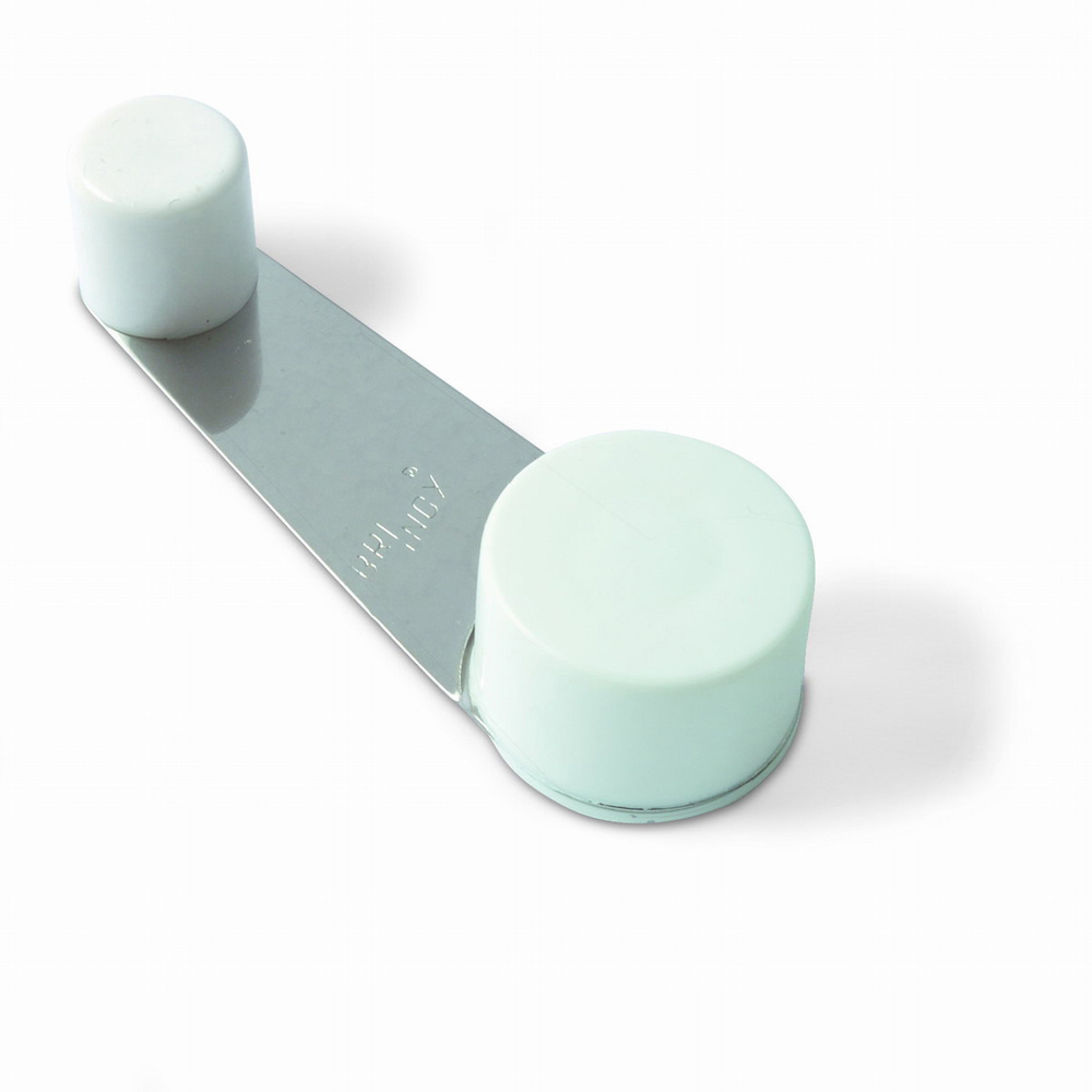 Tope retenedor giratorio con tornillo blanco