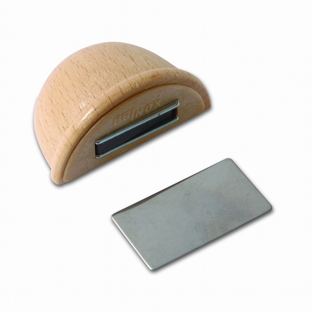 Tope retenedor con imán adhesivo madera haya