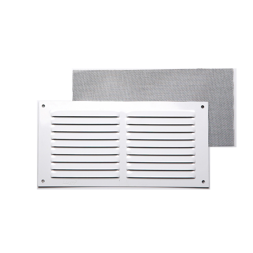 Rejilla c/ mosquitera blanca 10 x 20 cm
