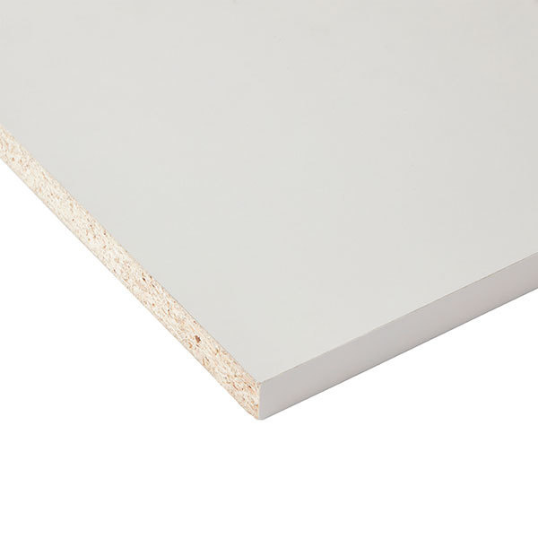 Tablero de melamina blanco 2 cantos 250 x 50 x 1,8 cm