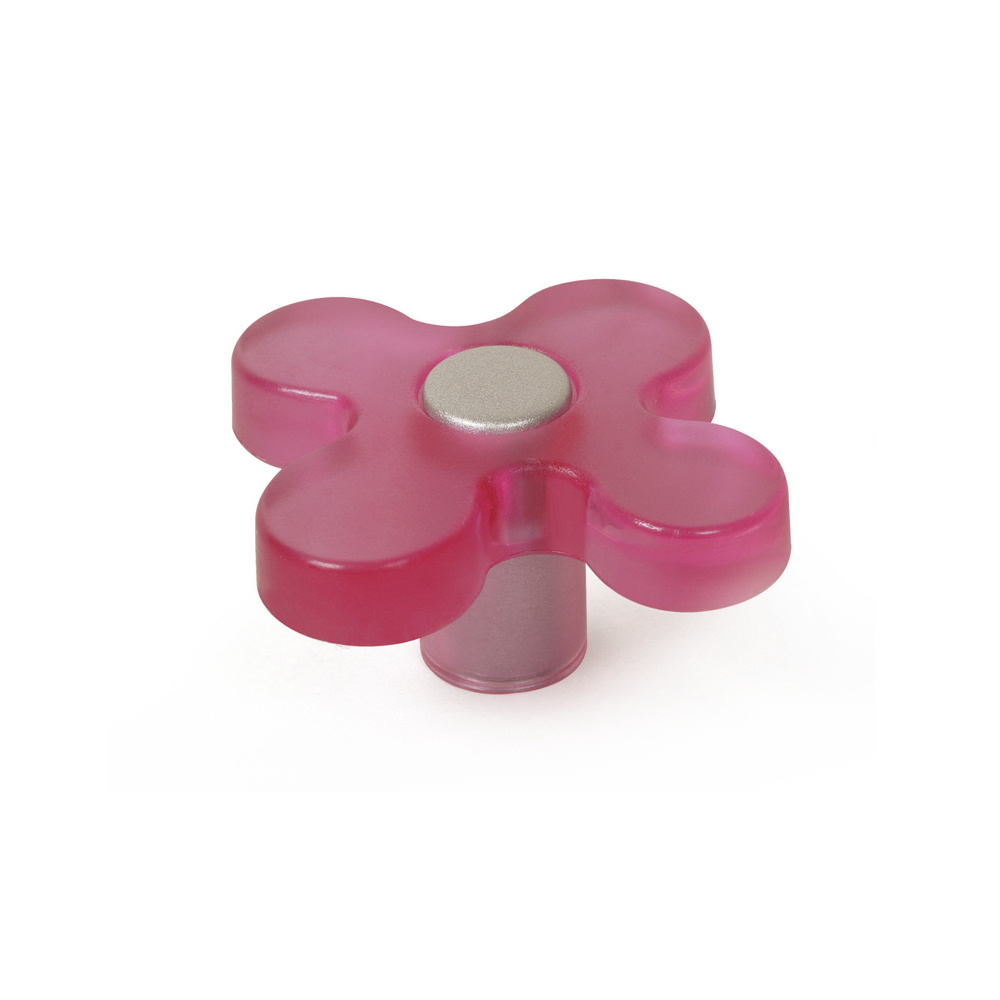 Pomo abs flor magenta 49 mm