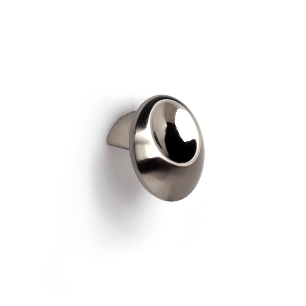 Pomo metal con huella 754 níquel satinado