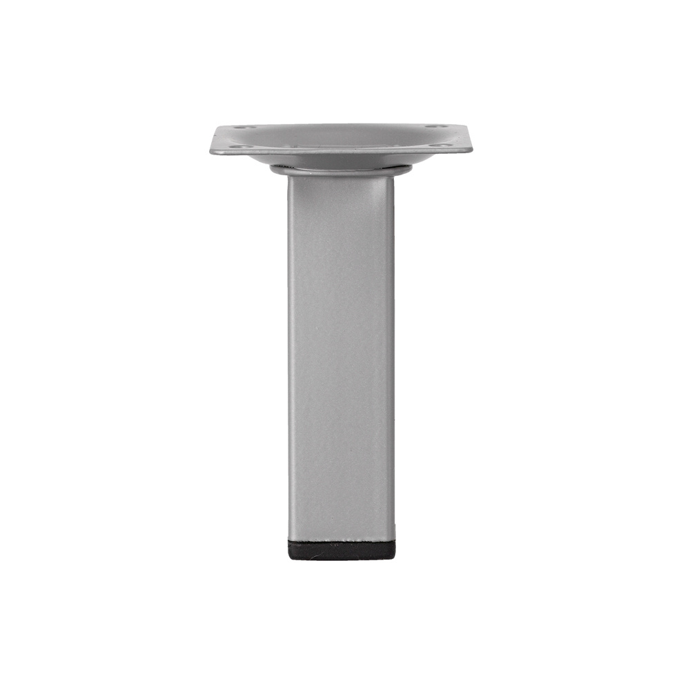 Pata cuadrada 30 x 30 mm 15 cm plata