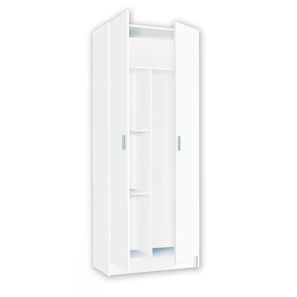 Armario multiusos 2 puertas blanco 180x73x37 cm