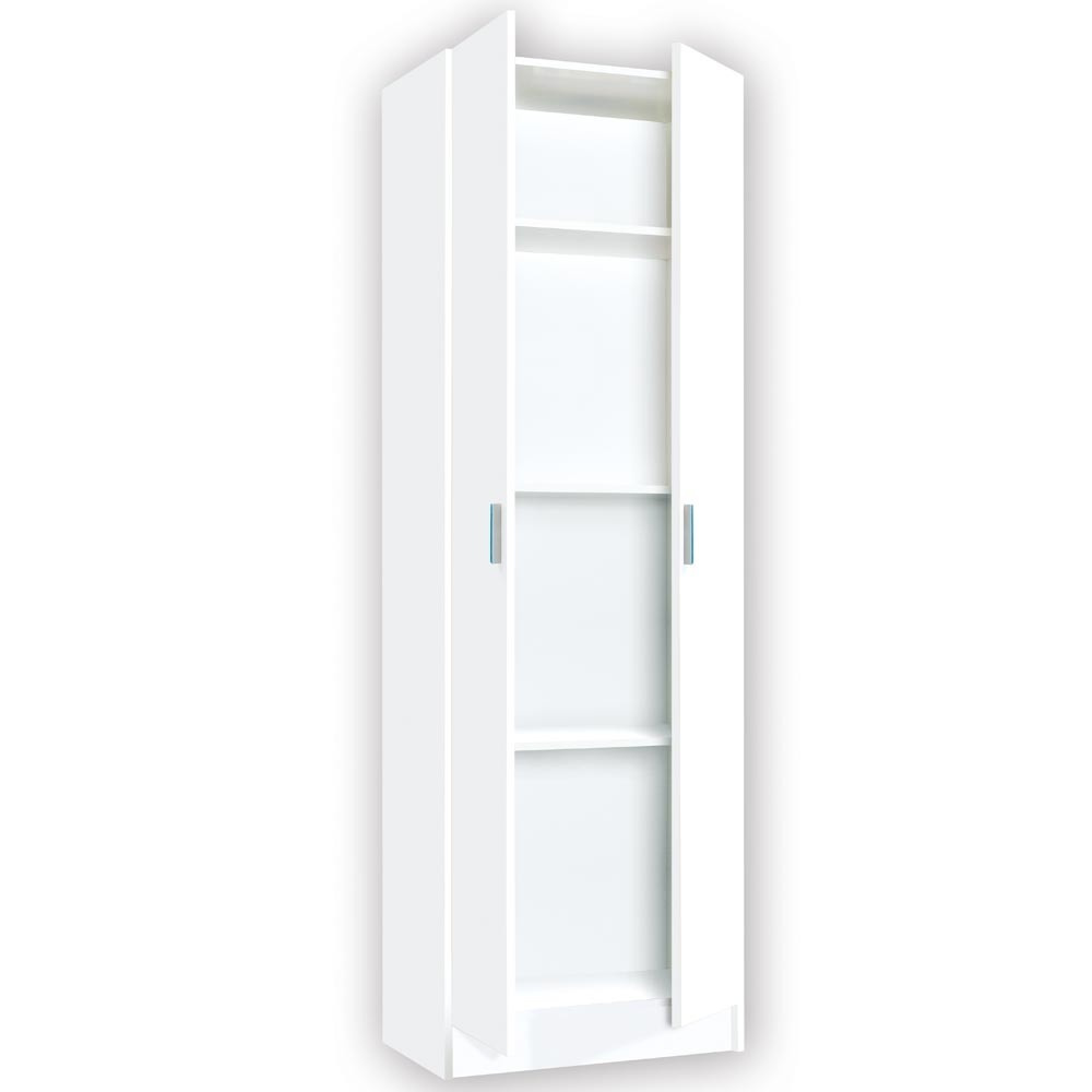 Armario multiusos 2 puertas blanco 180x59x37 cm