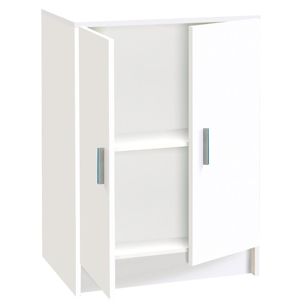 Armario multiusos 2 puertas blanco 80x59x37 cm