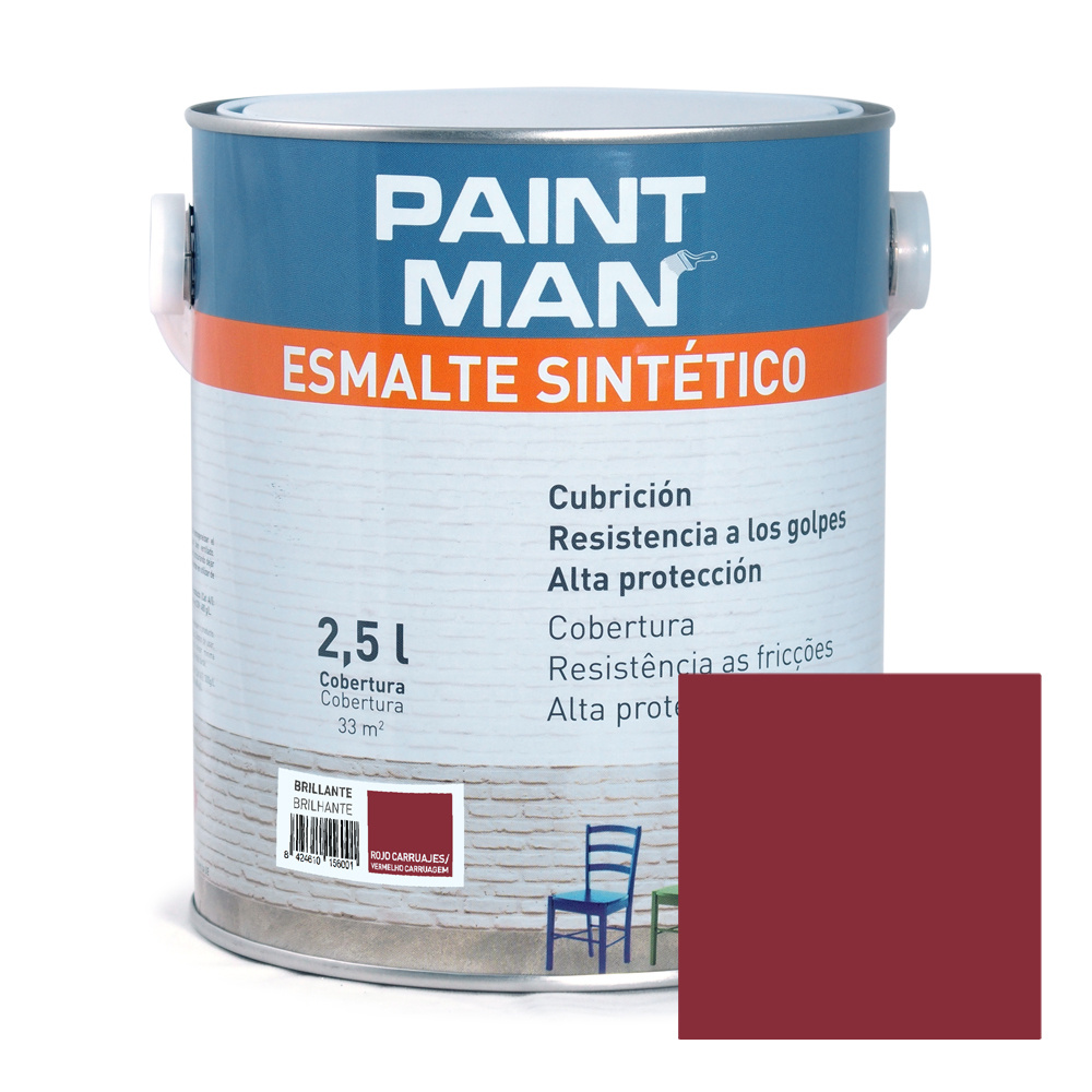 Esmalte sintético rojo carruaje brillante paintman 2,5 l
