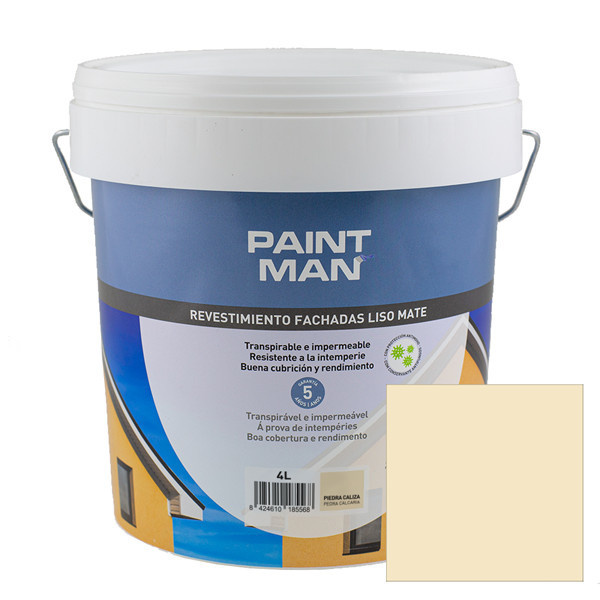 Revestimiento Fachadas Liso Mate Gris Piedra Paintman 4L