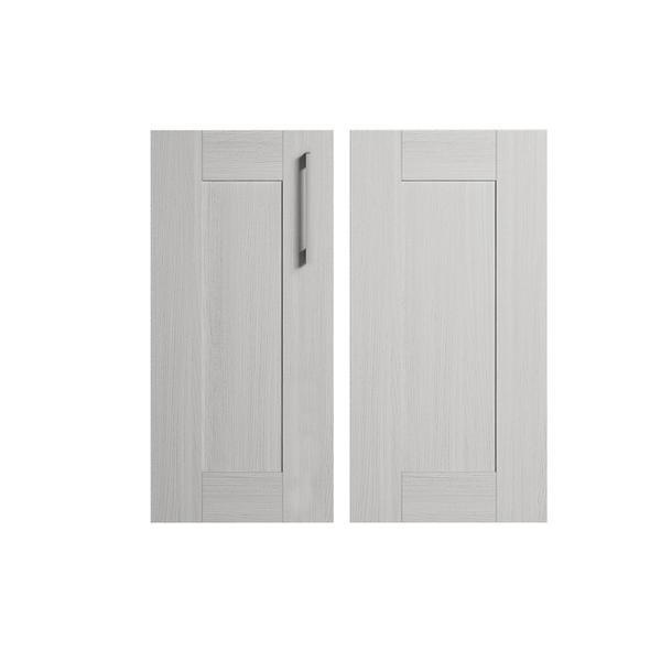 Puerta rinconero bajo cocina CITY blanco decapé 70 x 35 cm