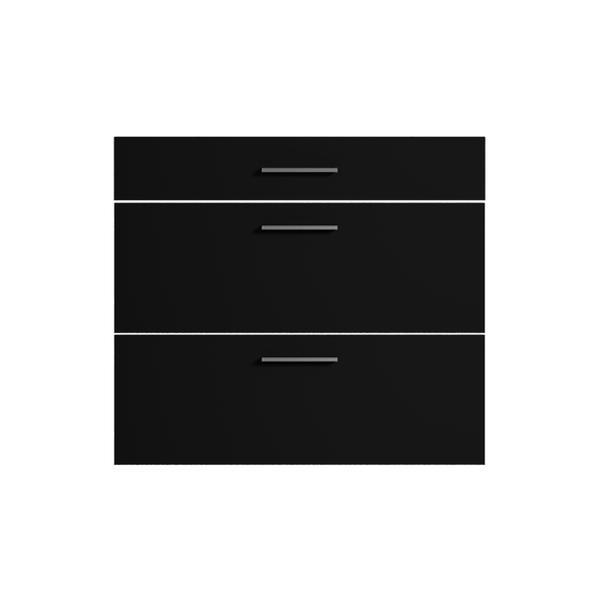 Frente de cajón cocina LUXURY negro Brillo 70 x 80 cm