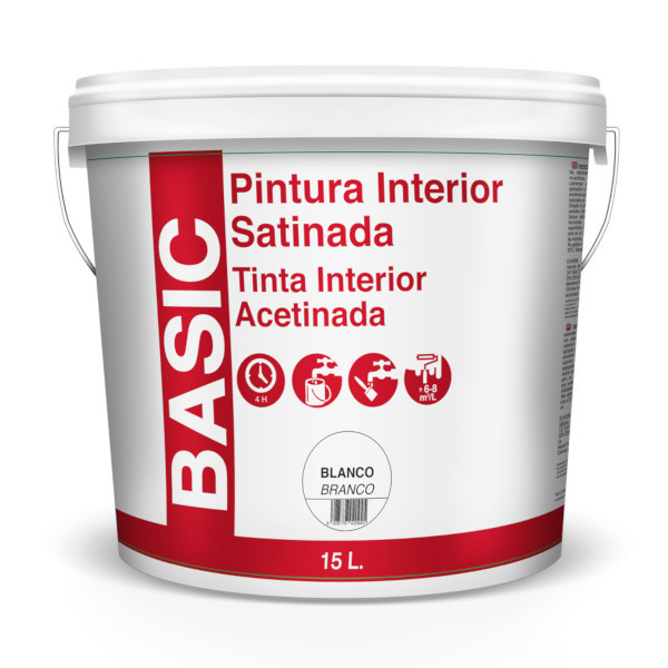 Pintura interior blanca satinada 15 l