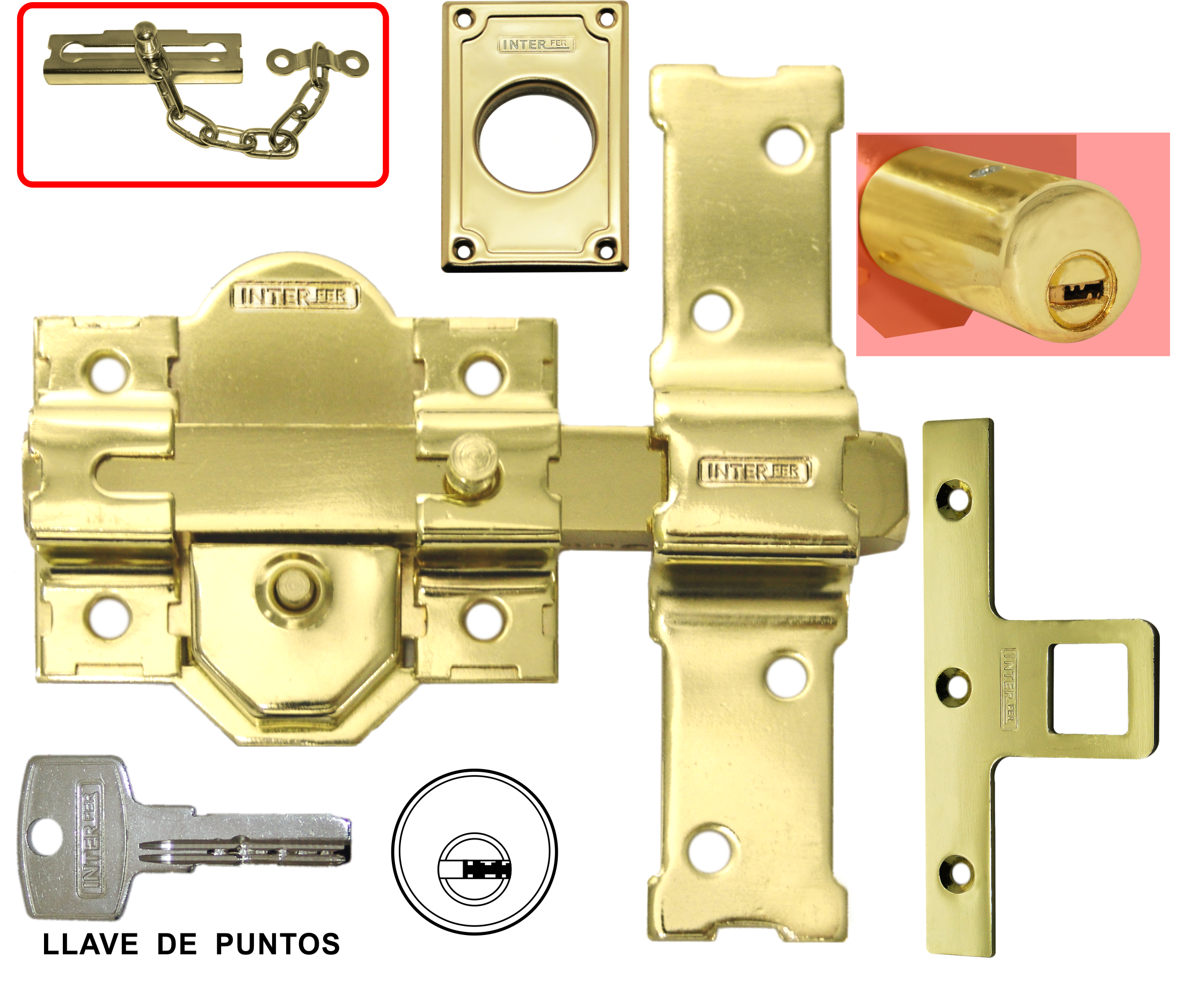 Cerrojo 31-SA antibumping dorado