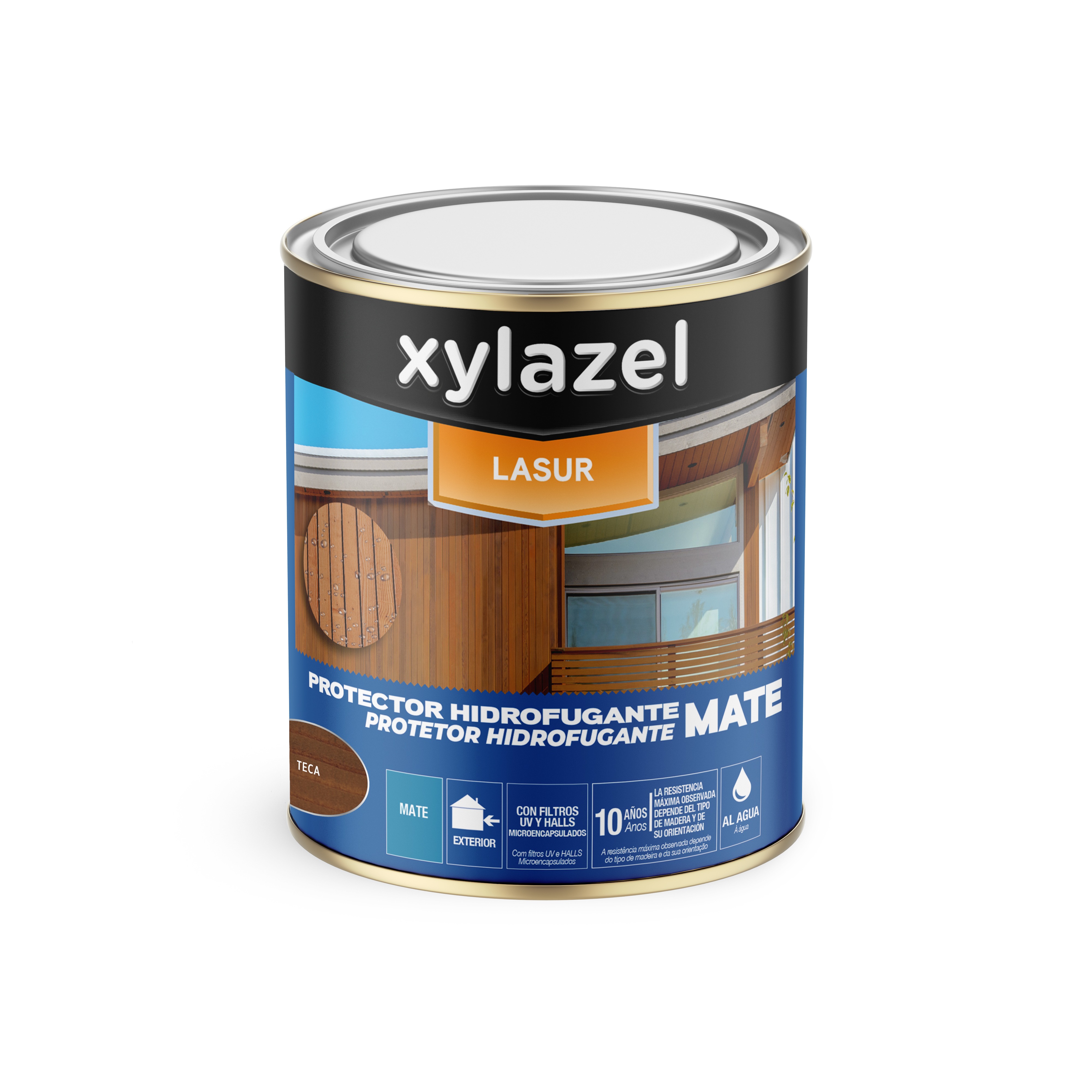 Lasur hidro mate teca 750 ml Xylazel