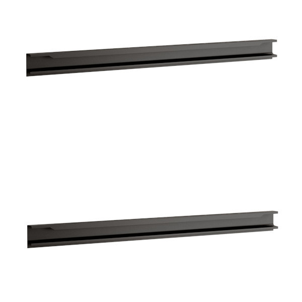 Pack 2 tiradores negros para mueble Line 80cm