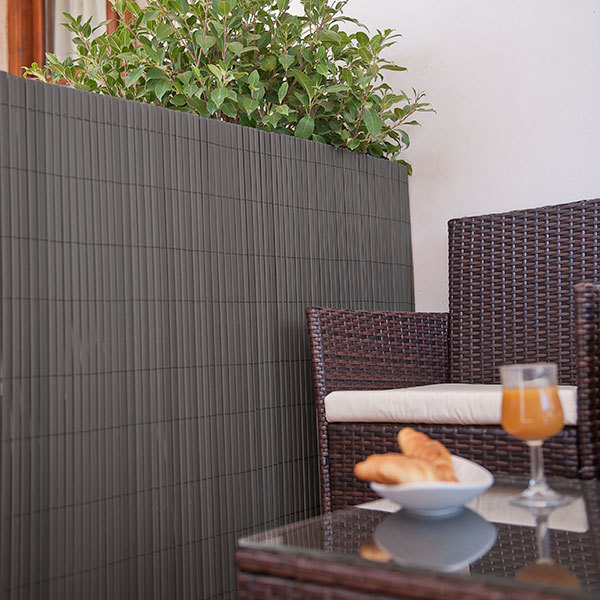 Cañizo De PVC Doble Cara Gris Antracita 1,5 X 3 m