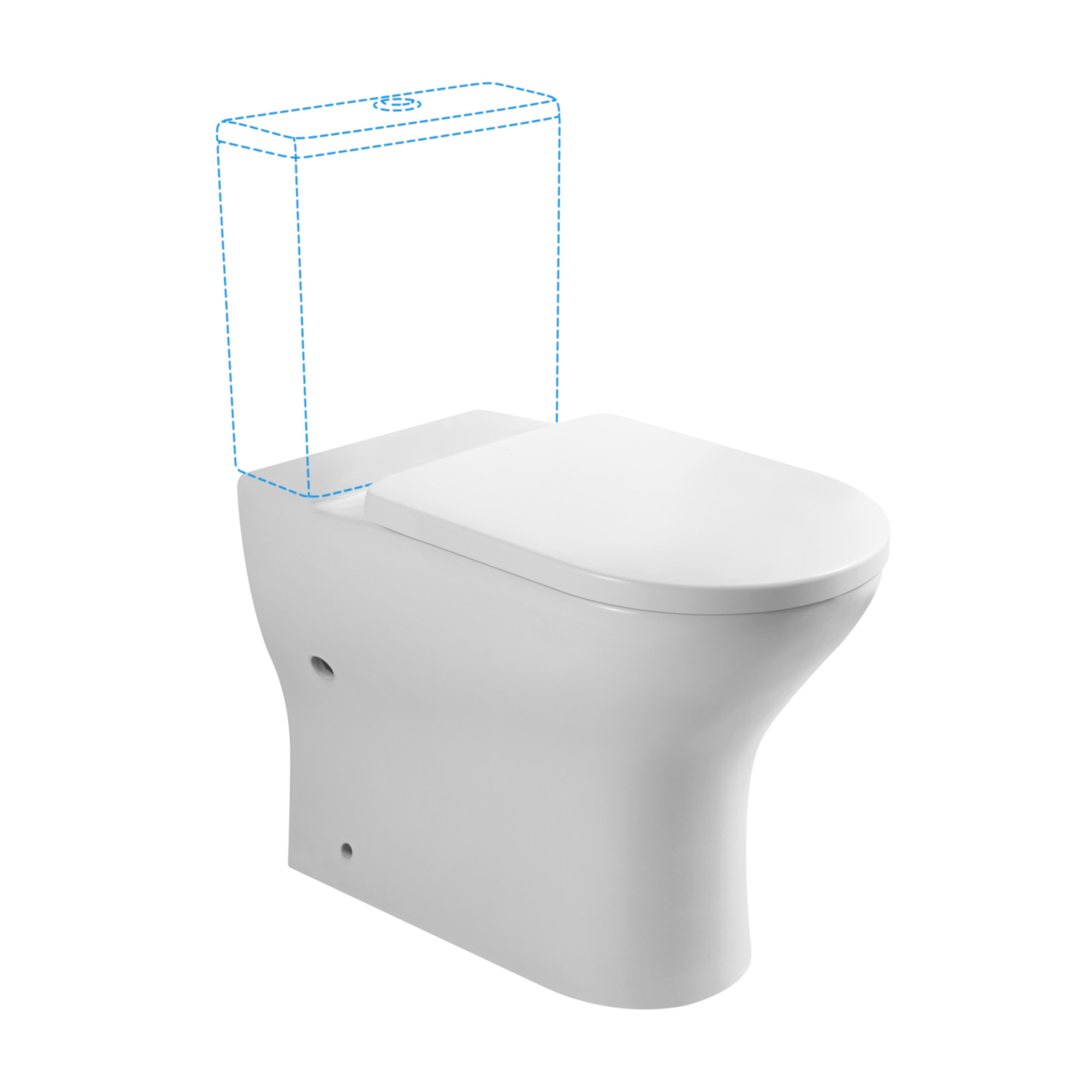 Taza WC con salida dual Creta Sanidur