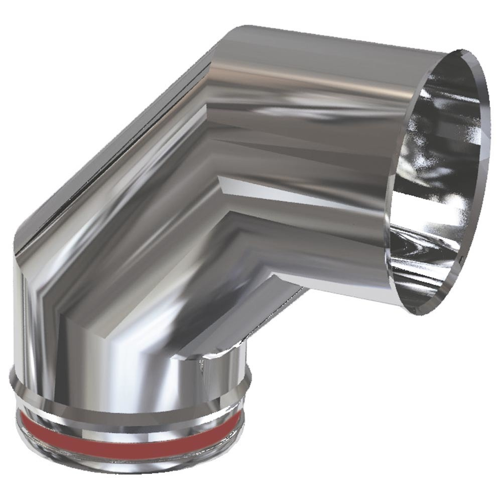 Codo inox 88º ø 125 mm
