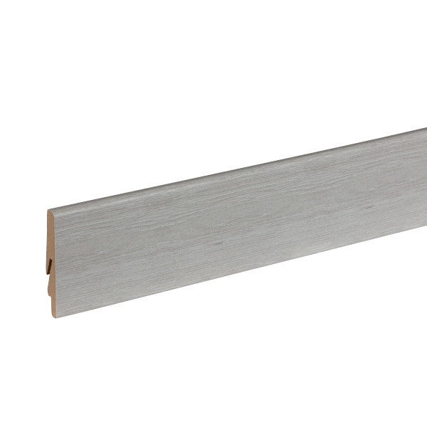 Rodapié ranurado gris claro 225x8x1,5cm