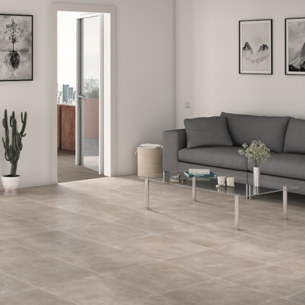 Suelo porcelánico cemento gris 45x45cm C3 Assen