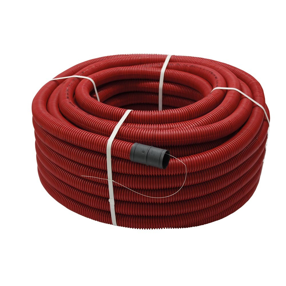 Tubo Decaplast Ø50mm rojo rollo 50m