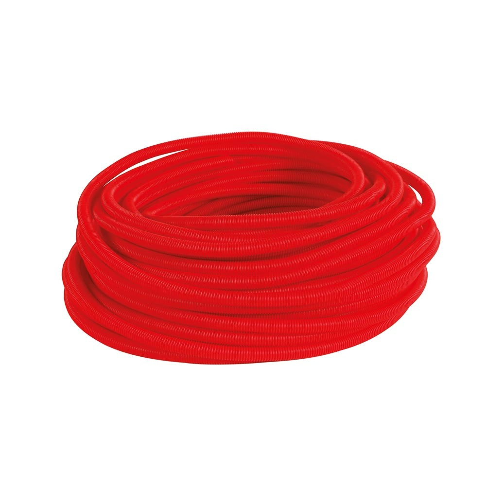 Tubo corrugado Saniflex Ø16mm rollo 50m rojo