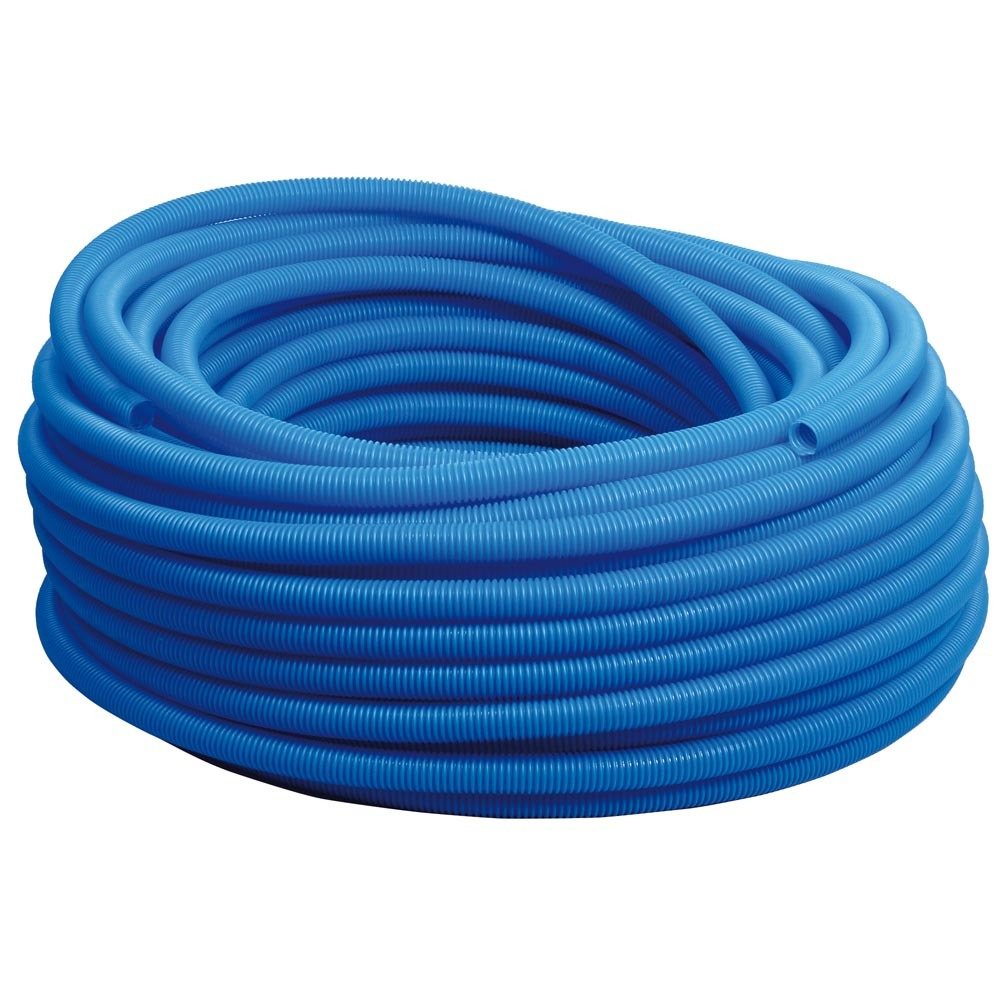 Tubo corrugado Saniflex Ø23mm rollo 50m azul