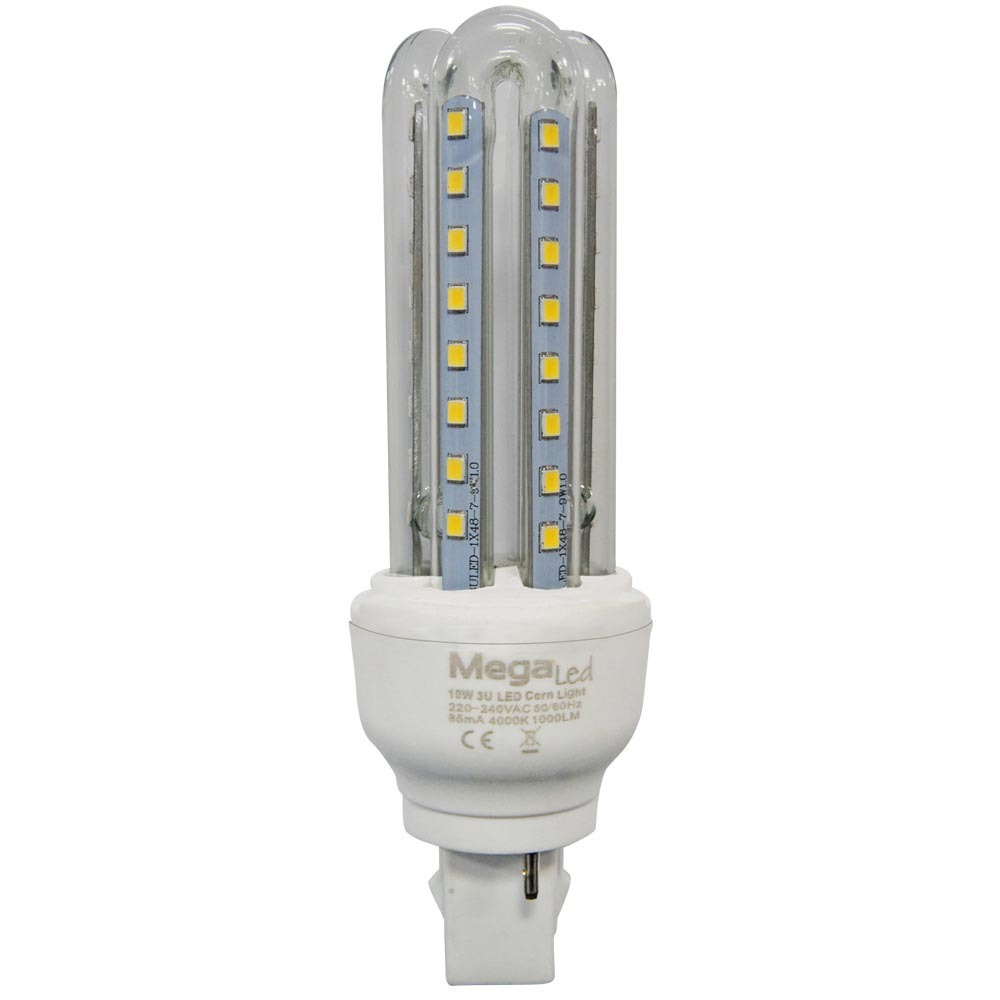 Pack 2 bombillas led tubo pl 10 w luz neutra