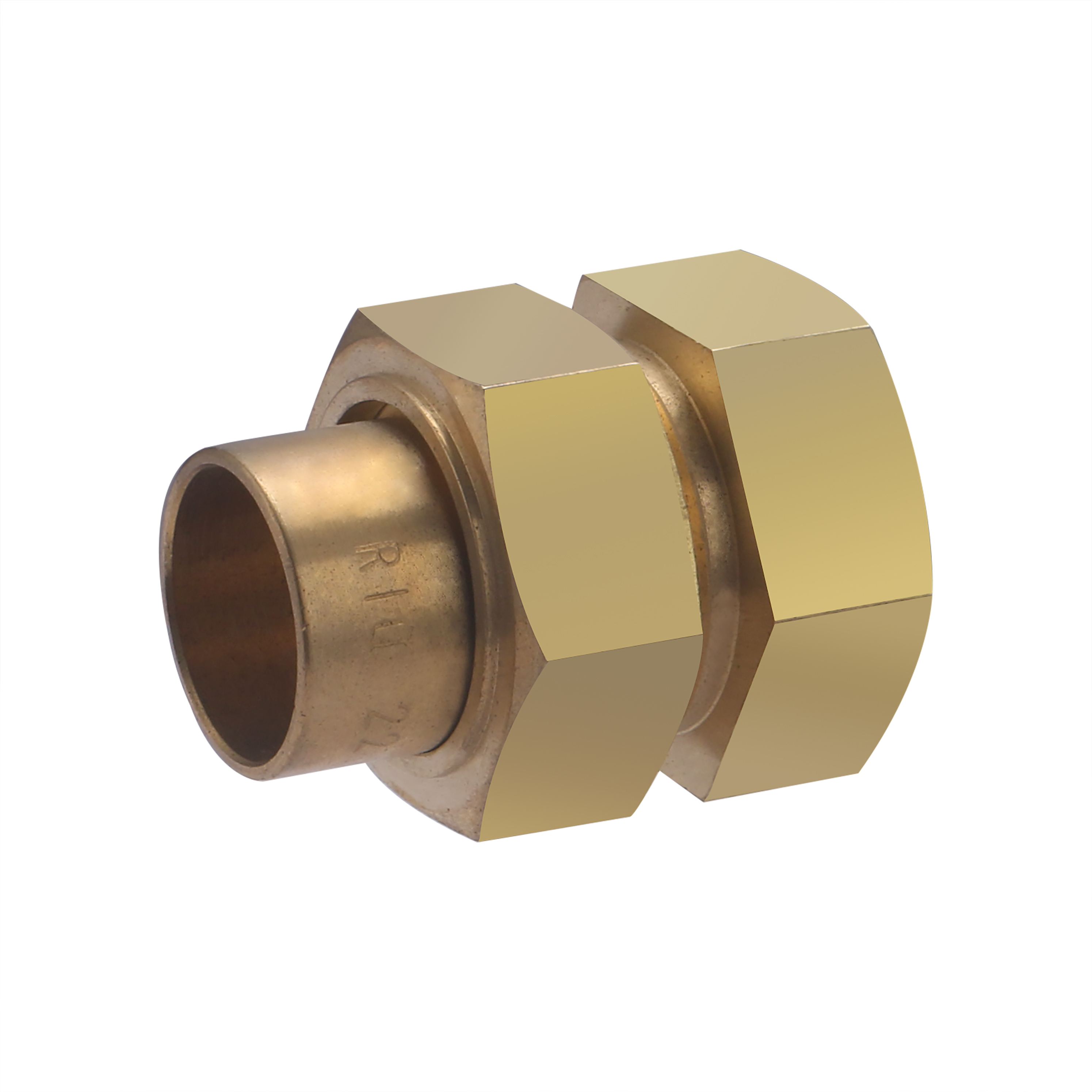 Conector de latón esférico para soldar ø22 - hembra con rosca 1