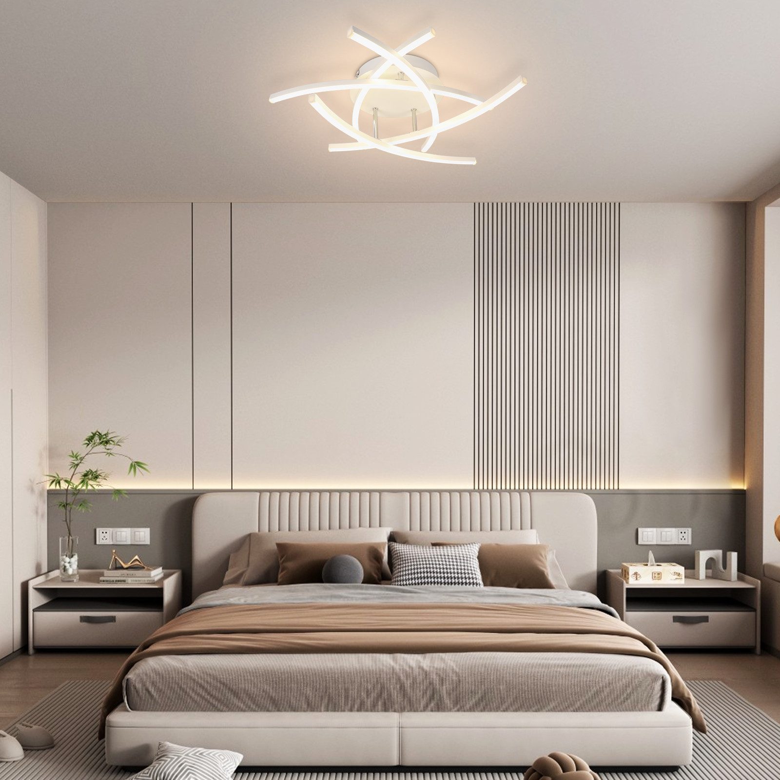 Nettlife plafon de techo LED blanca 52x52