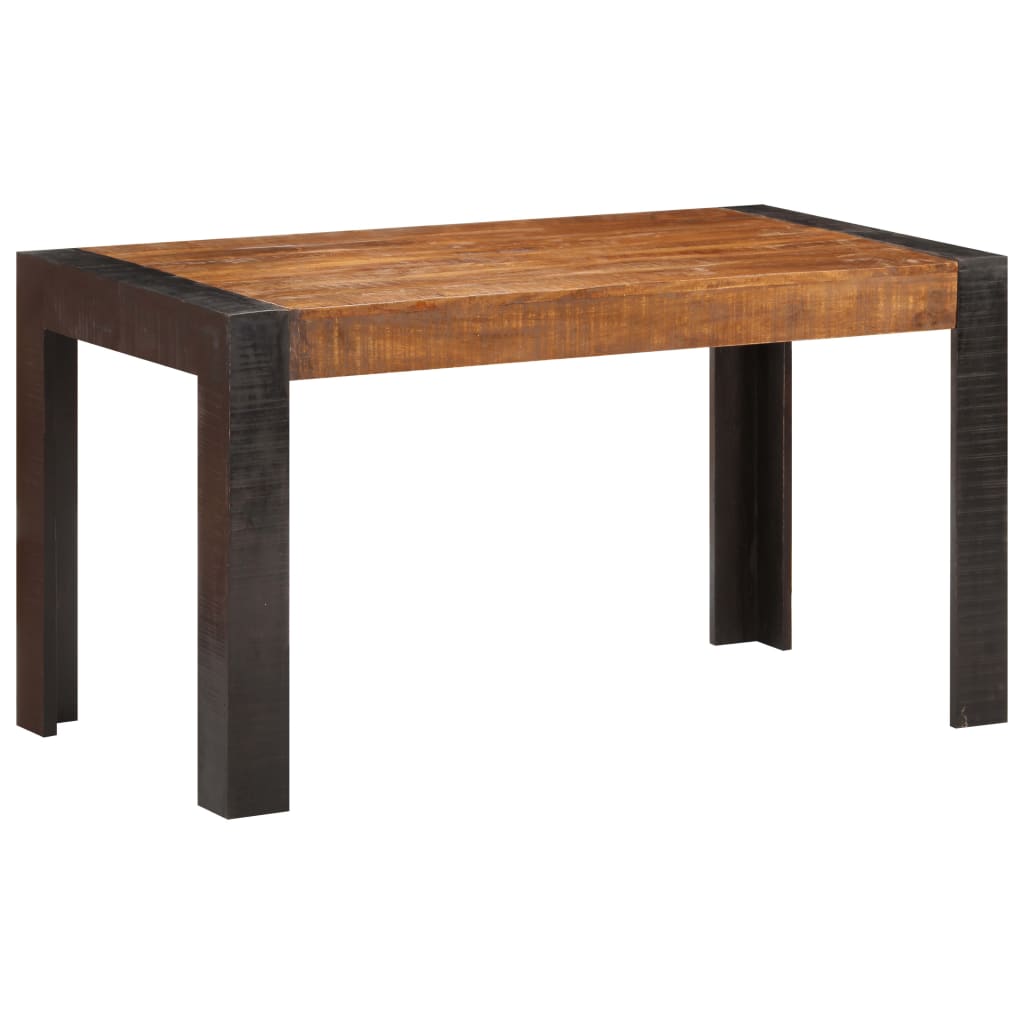 Mesa de comedor de madera maciza de mango rugosa 140x70x76 cm oif306646