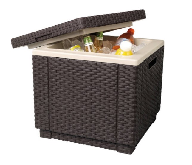 Keter nevera jardín ice cube marrón anxpxal cm 42x42x41
