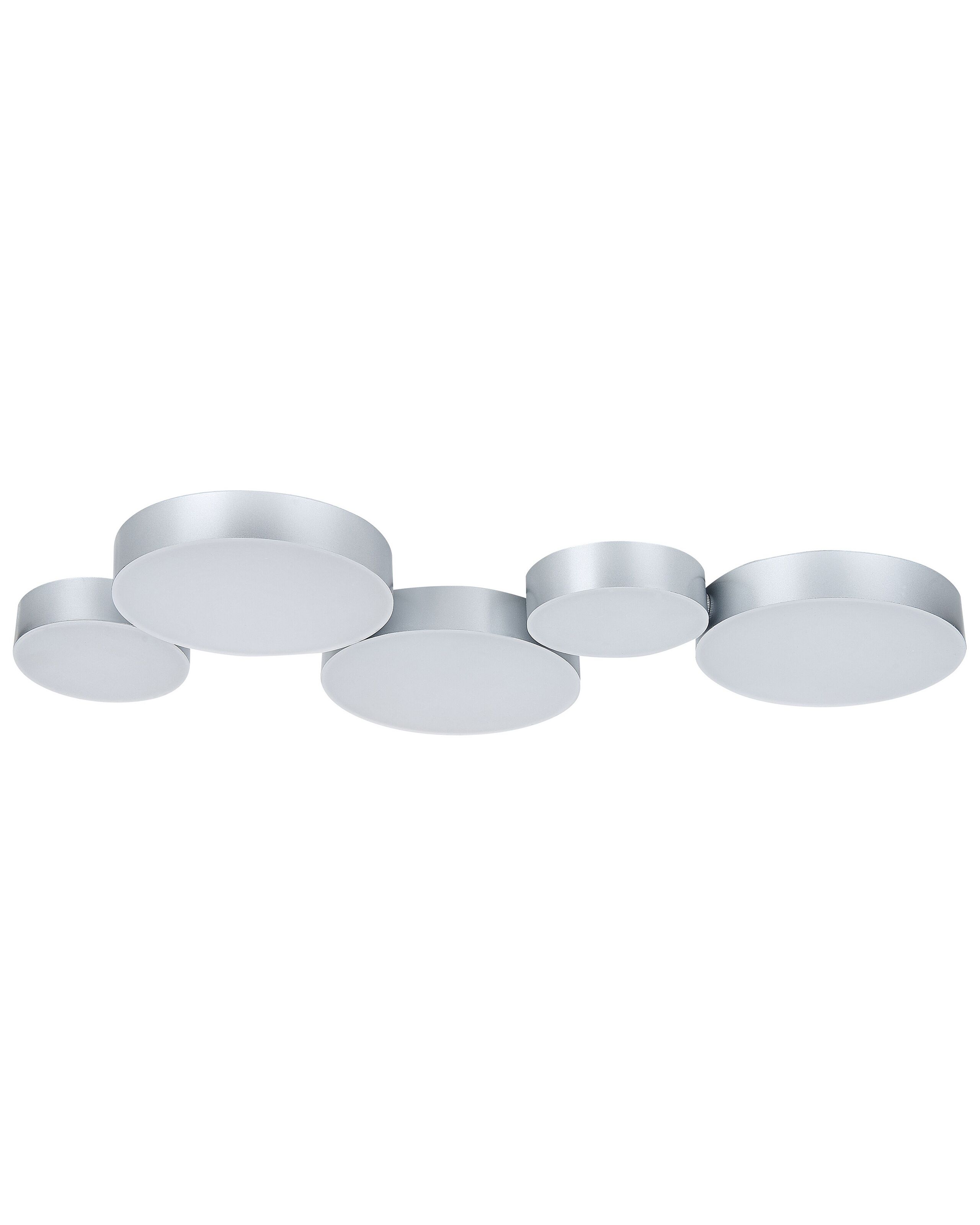 Lámpara LED de techo luga metal plateado