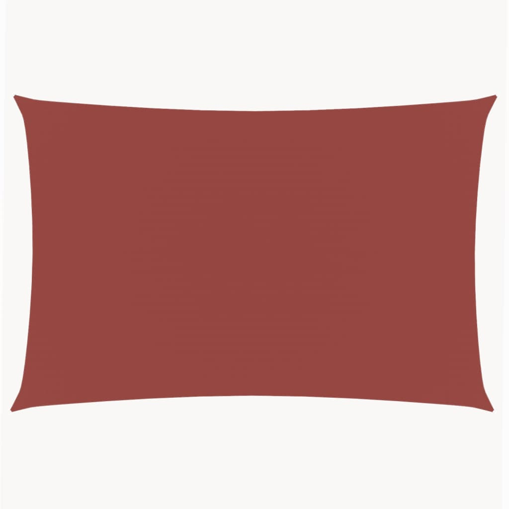 vidaXL toldo de vela rectangular tela oxford terracota 3,5x5 m