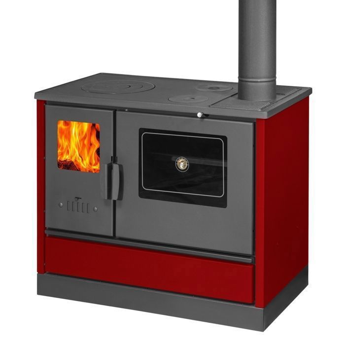 Balkan energy - estufa de leña con horno y placa - burdeos - 7,9 kw