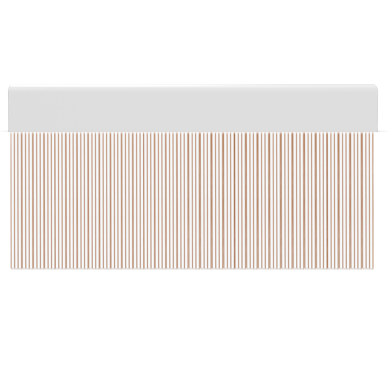 Cortina para puertas de PVC stripe transparente con caramelo / 120 x 220
