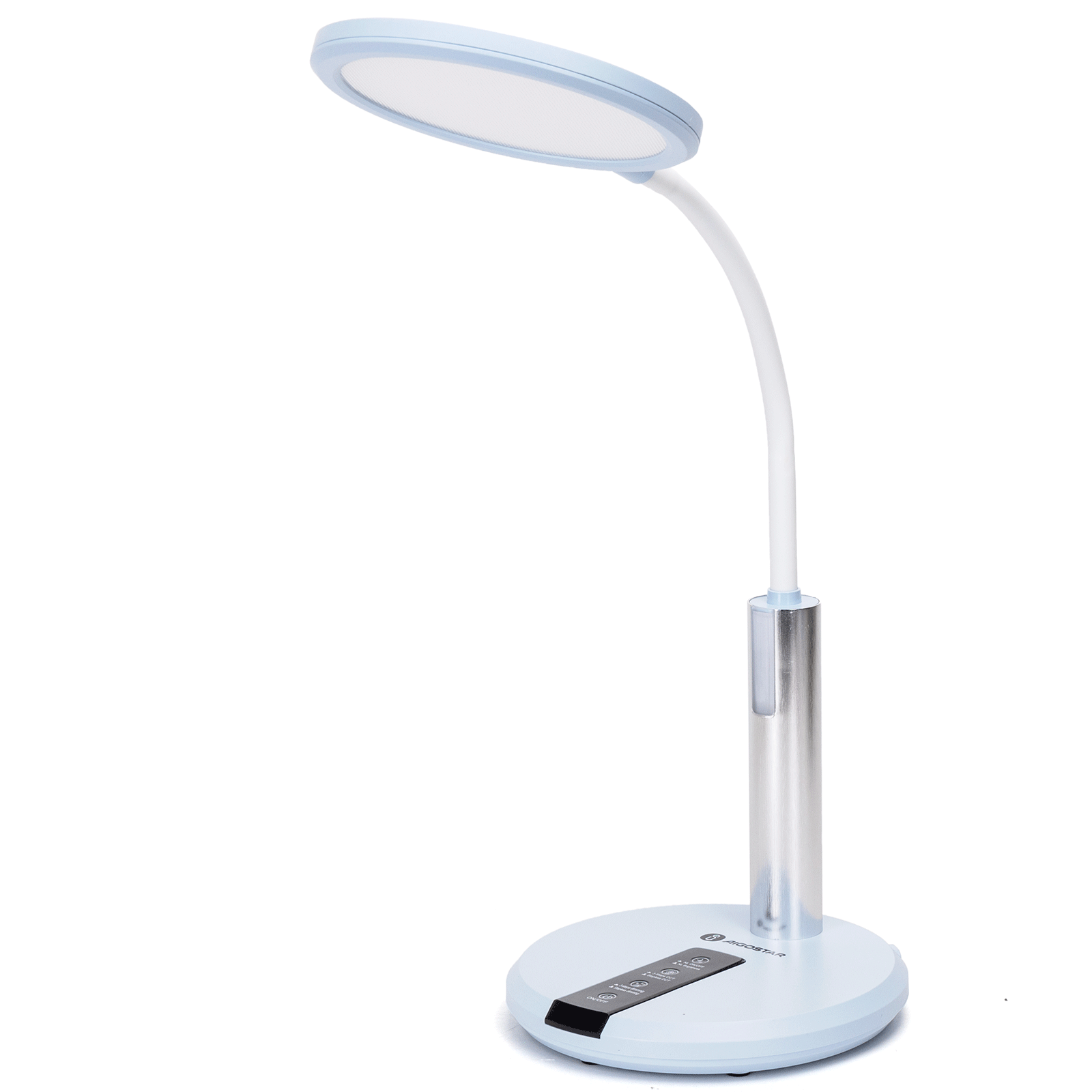 Aigostar flexo LED escritorio, 360°, brillo/temp. Ajustable, memoria, azul