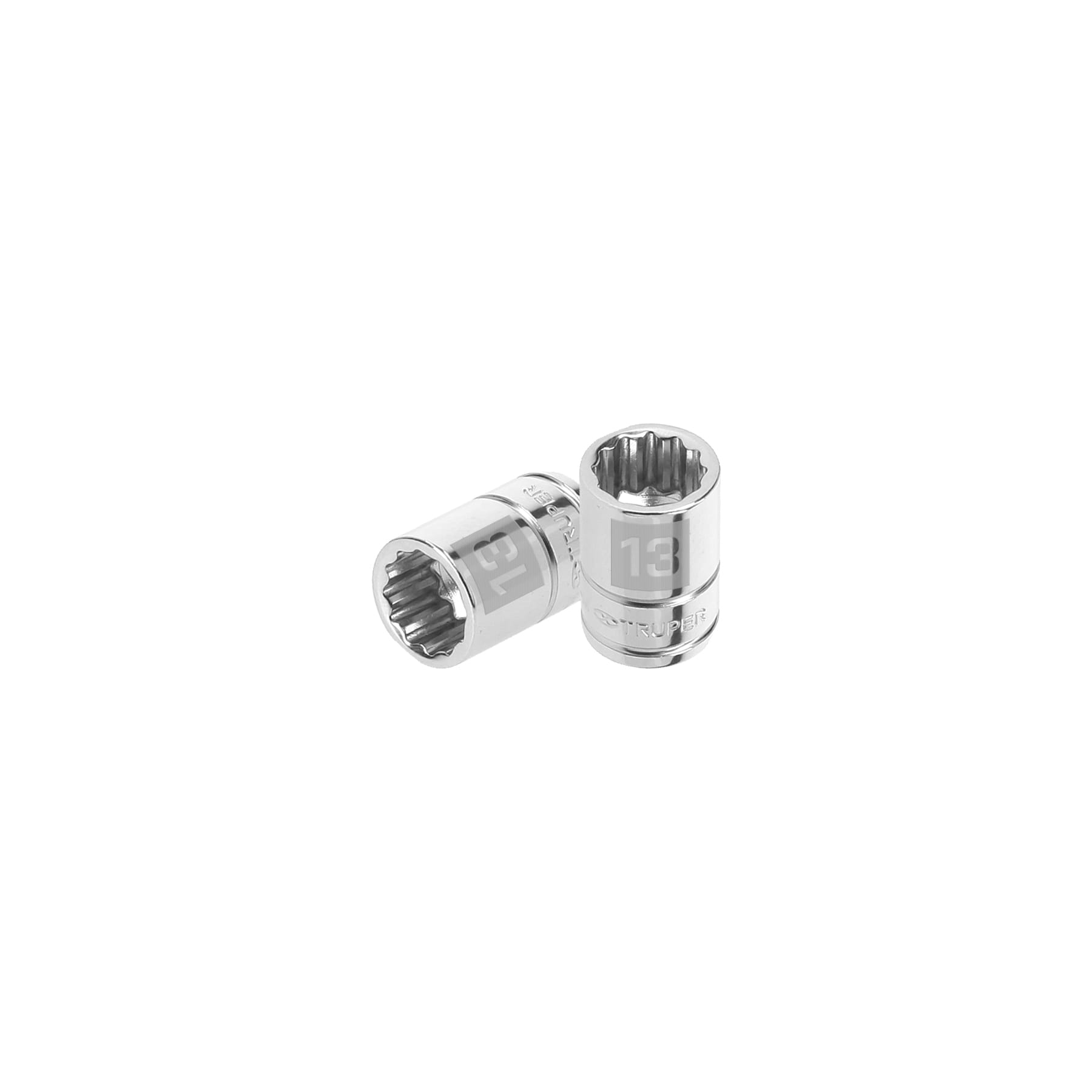Llave vaso bihexagonal, cuadro 3/8" - 13 mm